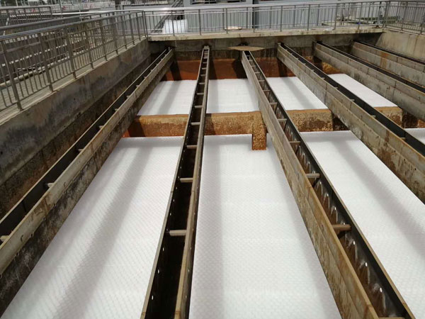 蜂窝斜管净水填料使用现场